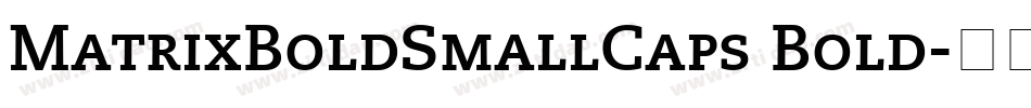 MatrixBoldSmallCaps Bold字体转换